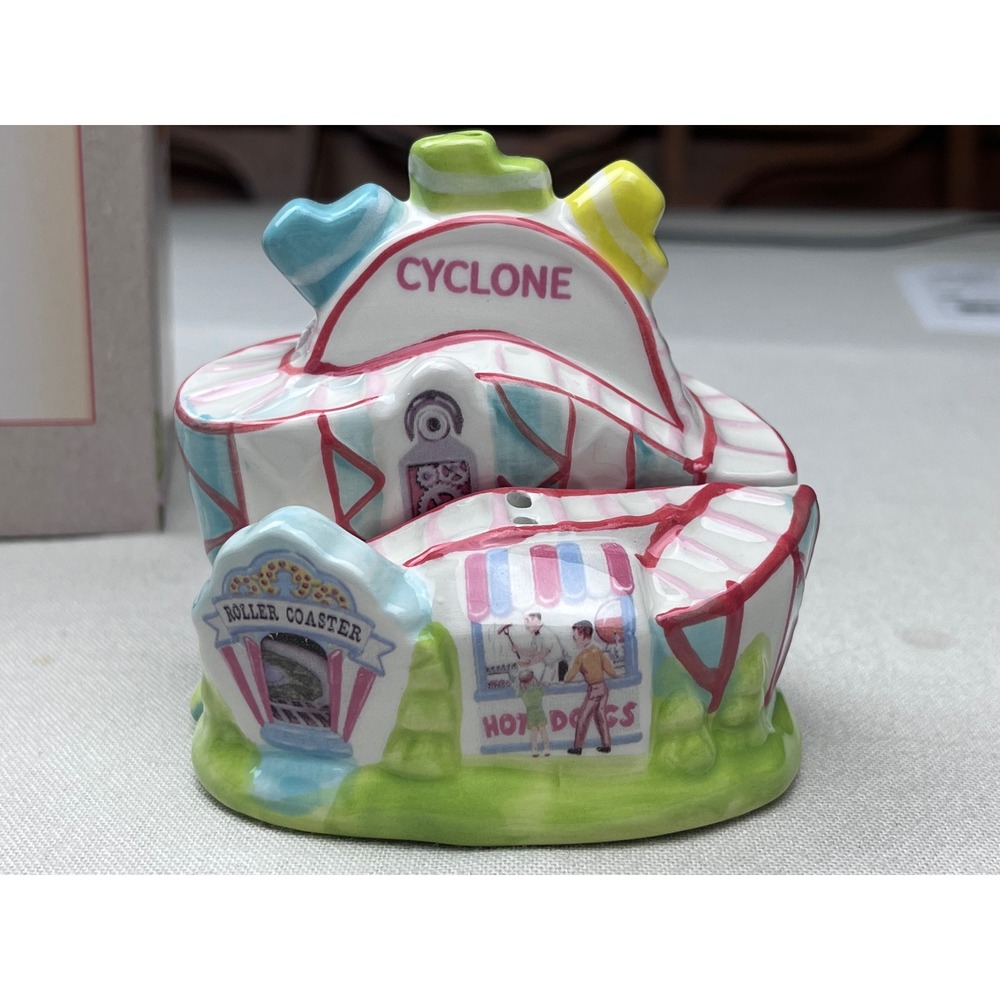 Vintage Style Cyclone Roller Coaster Hot Dog Stand Salt and Pepper Shaker Set